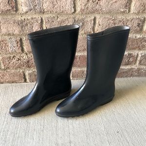 Rubber Boots, Black, size 8